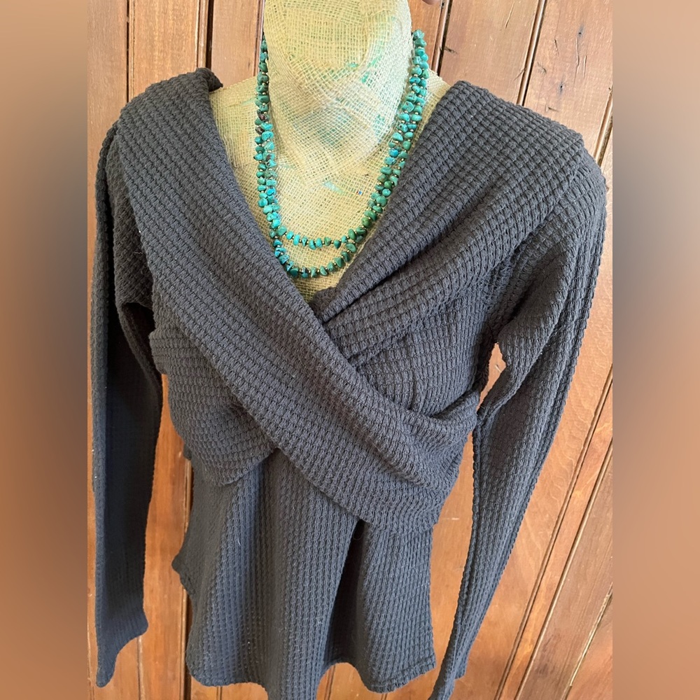 Free People waffle knit top